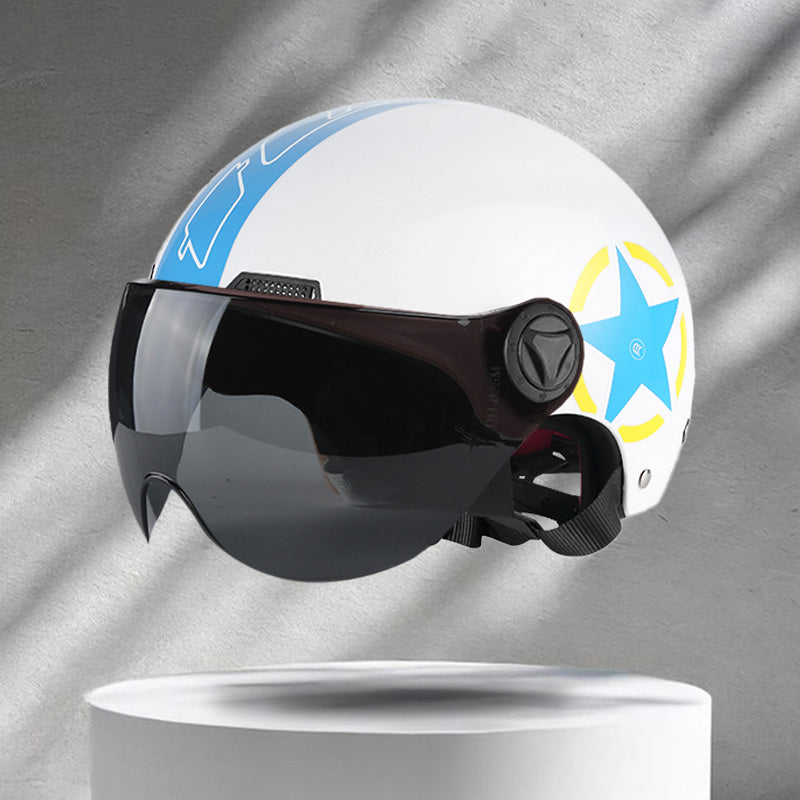 anime design motorcycle helmet Anime Cartoon Lightweight Composite Half Helmet