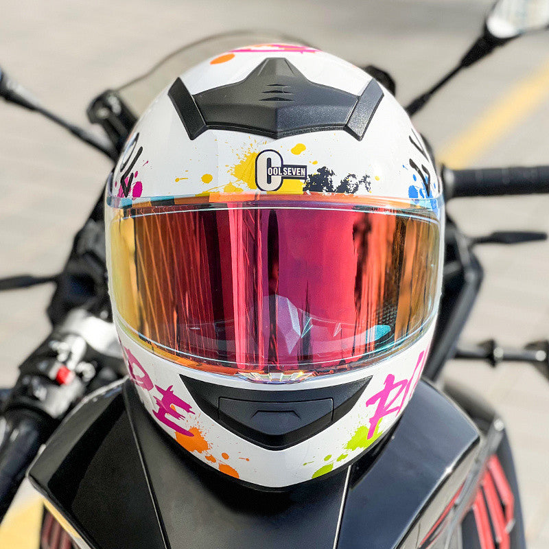 Vibrant Airy Graffiti DOT Full Face Helmet Vibrant Airy Graffiti DOT Full Face Helmet