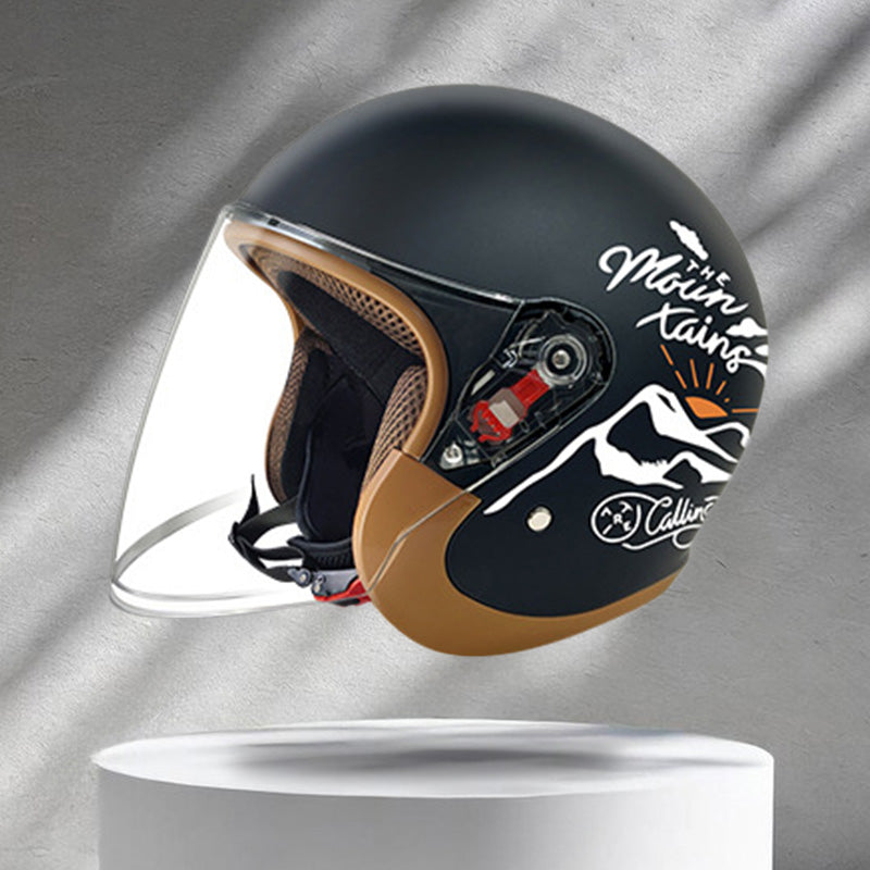 bohemian motorcycle helmets Boho Chic Sunny Mountain ABS 3/4 Face Helmet Leisure