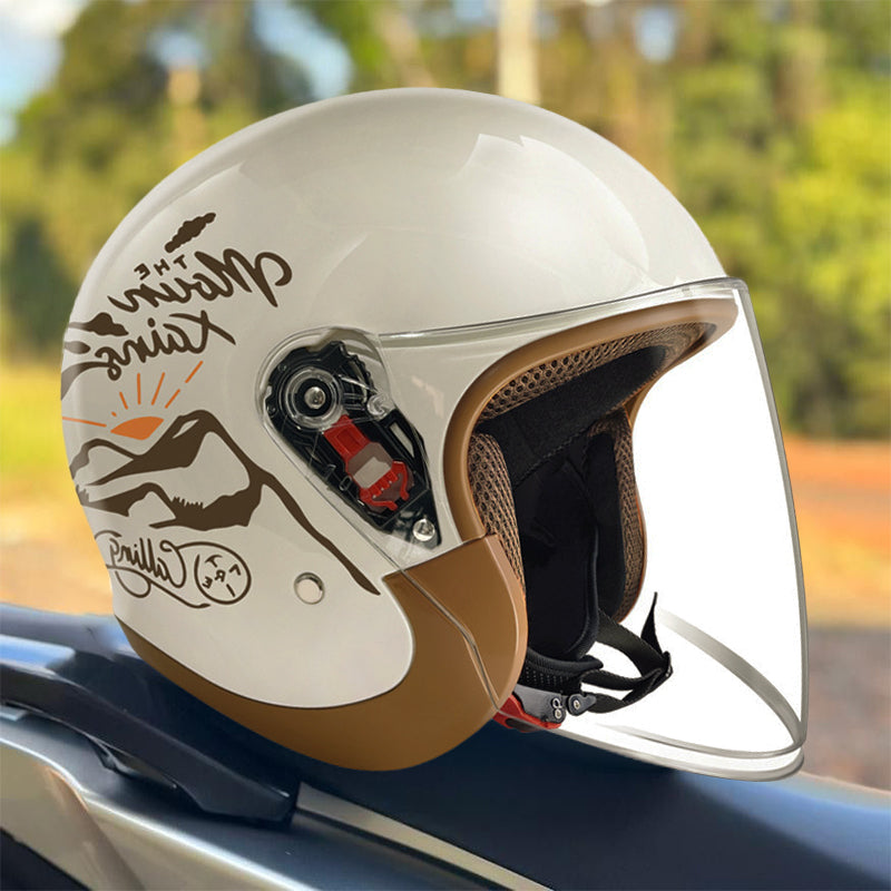 bohemian motorcycle helmets Boho Chic Sunny Mountain ABS 3/4 Face Helmet Leisure
