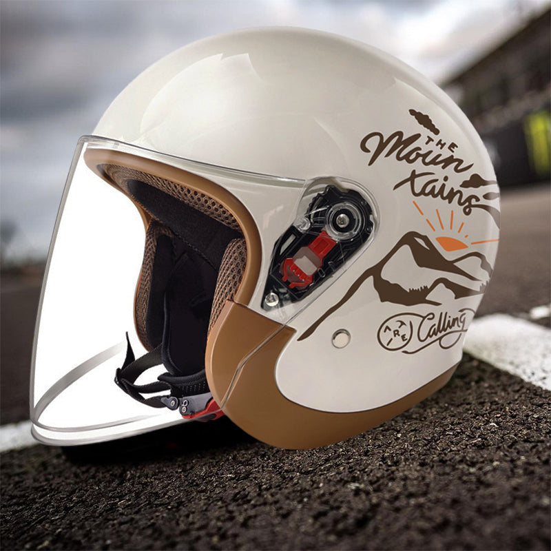 bohemian motorcycle helmets Boho Chic Sunny Mountain ABS 3/4 Face Helmet Leisure