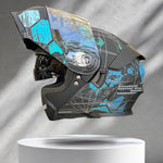 Horizon Pattern Matte Finish Ventilated ABS Practical Motocycle Modular Helmet with DOT Certified
